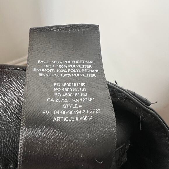 Aritzia Wilfred Rebel Black Faux Leather Straight Leg Pants Size 2 - Picture 6 of 8